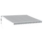 Toldo retráctil aluminio y tela gris antracita y blanco 4x3 m by , Awnings - Ref: Foro24-3216115, Price: 439,67 €, Discount: %