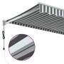 Toldo retráctil aluminio y tela gris antracita y blanco 4x3 m by , Awnings - Ref: Foro24-3216115, Price: 439,67 €, Discount: %