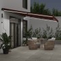 Toldo retráctil automático con luces LED burdeos 600x350 cm de , Toldos - Ref: Foro24-3215013, Precio: 1,00 €, Descuento: %