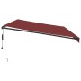 Toldo retráctil automático con luces LED burdeos 600x350 cm de , Toldos - Ref: Foro24-3215013, Precio: 1,00 €, Descuento: %