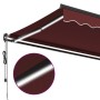 Toldo retráctil automático con luces LED burdeos 600x350 cm de , Toldos - Ref: Foro24-3215013, Precio: 1,00 €, Descuento: %