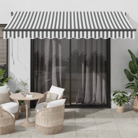 Toldo retráctil automático luz LED antracita blanco 350x250 cm de , Toldos - Ref: Foro24-3310229, Precio: 528,76 €, Descuento: %