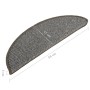 Treppenstufenmatten 15 Stück grau 56x17x3 cm von vidaXL, Treppenmatten - Ref: Foro24-149846, Preis: 50,60 €, Rabatt: %