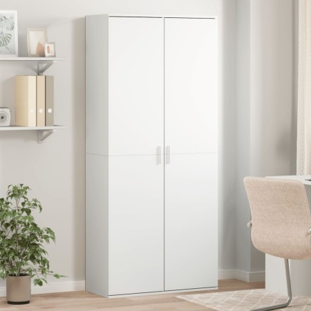 Aparador alto madera de ingeniería blanco 80x35x180 cm by , Lockers and storage cabinets - Ref: Foro24-3276651, Price: 187,24...