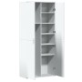 Aparador alto madera de ingeniería blanco 80x35x180 cm by , Lockers and storage cabinets - Ref: Foro24-3276651, Price: 187,24...