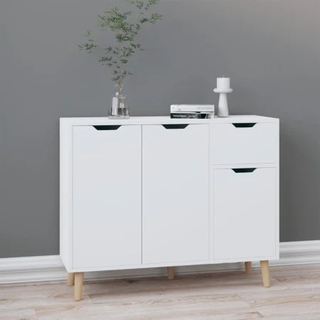 Engineered wood glossy white sideboard 90x30x72 cm by vidaXL, Sideboards - Ref: Foro24-326819, Price: 144,87 €, Discount: %