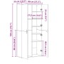 Aparador alto madera de ingeniería blanco 80x35x180 cm by , Lockers and storage cabinets - Ref: Foro24-3276651, Price: 187,24...