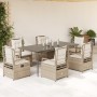 Set comedor de jardín 7 pzas con cojines ratán sintético beige by , Garden sets - Ref: Foro24-3263018, Price: 854,04 €, Disco...