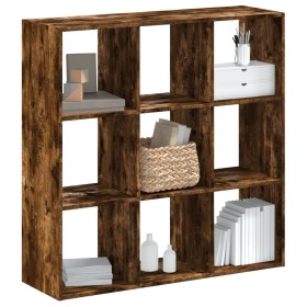 Estantería madera de ingeniería roble ahumado 102x32x102 cm de , Librerías y estanterías - Ref: Foro24-852820, Precio: 85,73 ...