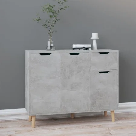 Aparador de madera de ingeniería gris hormigón 90x30x72 cm de vidaXL, Aparadores - Ref: Foro24-326817, Precio: 107,64 €, Desc...