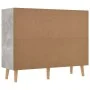 Concrete gray engineered wood sideboard 90x30x72 cm by vidaXL, Sideboards - Ref: Foro24-326817, Price: 107,64 €, Discount: %