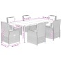 Set comedor jardín 7 pzas y cojines ratán sintético gris de , Conjuntos de jardín - Ref: Foro24-3262990, Precio: 829,07 €, De...