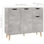 Aparador de madera de ingeniería gris hormigón 90x30x72 cm de vidaXL, Aparadores - Ref: Foro24-326817, Precio: 107,64 €, Desc...