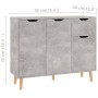 Concrete gray engineered wood sideboard 90x30x72 cm by vidaXL, Sideboards - Ref: Foro24-326817, Price: 109,41 €, Discount: %