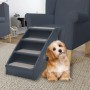 Dunkelgraue 4-stufige klappbare Hundeleiter von vidaXL, Stufen und Rampen für Haustiere - Ref: Foro24-171172, Preis: 59,34 €,...