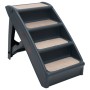 Dark gray 4-step folding dog ladder by vidaXL, Pet Steps and Ramps - Ref: Foro24-171172, Price: 59,34 €, Discount: %