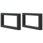 Soportes estante de lavabo 2 uds rectangular acero negro by , Supports and crossbars - Ref: Foro24-4007270, Price: 30,26 €, D...