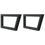 Soportes estante de lavabo 2 unidades trapecio acero negro by , Supports and crossbars - Ref: Foro24-4007287, Price: 37,55 €,...
