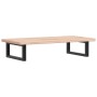 Estante de lavabo de pared de acero y madera maciza de roble de , Tocadores de baño - Ref: Foro24-3302329, Precio: 70,92 €