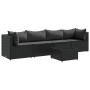 Set de muebles de jardín 5 pzas y cojines ratán sintético negro by , Garden sets - Ref: Foro24-3308011, Price: 401,45 €, Disc...