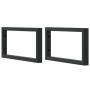 Soportes estante de lavabo 2 uds rectangular acero negro by , Supports and crossbars - Ref: Foro24-4007272, Price: 43,72 €, D...
