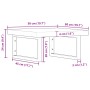 Estante de lavabo de pared de acero y madera maciza de roble von , Badezimmerwaschtische - Ref: Foro24-3302413, Preis: 108,05...