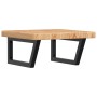 Estante de lavabo de pared de acero y madera maciza de roble by , bathroom vanities - Ref: Foro24-3302411, Price: 99,67 €, Di...