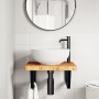 Estante de lavabo de pared de acero y madera maciza de roble by , bathroom vanities - Ref: Foro24-3302411, Price: 99,67 €, Di...