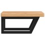 Estante de lavabo de pared de acero y madera maciza de roble by , bathroom vanities - Ref: Foro24-3302411, Price: 99,67 €, Di...