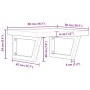 Estante de lavabo de pared de acero y madera maciza de roble by , bathroom vanities - Ref: Foro24-3302411, Price: 99,67 €, Di...