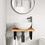 Estante de lavabo de pared de acero y madera maciza de roble von , Badezimmerwaschtische - Ref: Foro24-3302395, Preis: 77,33 ...