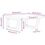 Estante de lavabo de pared de acero y madera maciza de roble von , Badezimmerwaschtische - Ref: Foro24-3302395, Preis: 77,33 ...