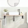 Estante de lavabo de pared de acero y madera maciza de roble by , bathroom vanities - Ref: Foro24-3302549, Price: 80,19 €, Di...