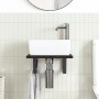 Estante de lavabo de pared de acero y madera maciza de roble by , bathroom vanities - Ref: Foro24-3302575, Price: 57,44 €, Di...