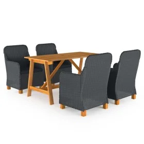 Dunkelgraues 5-teiliges Garten-Essset von vidaXL, Gartensets - Ref: Foro24-3068788, Preis: 561,43 €, Rabatt: %