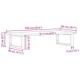 Estante de lavabo de pared de acero y madera maciza de roble de , Tocadores de baño - Ref: Foro24-3302625, Precio: 88,50 €, D...