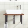 Estante de lavabo de pared de acero y madera maciza de roble von , Badezimmerwaschtische - Ref: Foro24-3302485, Preis: 105,90...