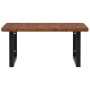 Estante de lavabo de pared de acero y madera maciza de roble von , Badezimmerwaschtische - Ref: Foro24-3302485, Preis: 105,90...