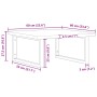 Estante de lavabo de pared de acero y madera maciza de roble von , Badezimmerwaschtische - Ref: Foro24-3302485, Preis: 105,90...