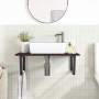 Estante de lavabo de pared de acero y madera maciza de roble by , bathroom vanities - Ref: Foro24-3302659, Price: 88,74 €, Di...
