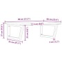 Estante de lavabo de pared de acero y madera maciza de roble by , bathroom vanities - Ref: Foro24-3302659, Price: 88,74 €, Di...