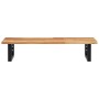 Estante de lavabo de pared acero y madera maciza de acacia de , Tocadores de baño - Ref: Foro24-3302717, Precio: 74,16 €, Des...