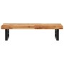 Estante de lavabo de pared acero y madera maciza de acacia von , Badezimmerwaschtische - Ref: Foro24-3302741, Preis: 93,15 €,...