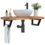 Estante de lavabo de pared acero y madera maciza de acacia by , bathroom vanities - Ref: Foro24-3302743, Price: 92,57 €, Disc...