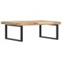 Estante de lavabo de pared acero y madera maciza de acacia von , Badezimmerwaschtische - Ref: Foro24-3302909, Preis: 154,54 €...