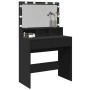 Tocador con luces LED negro 80x41x134,5 cm by , Bedroom Dressers - Ref: Foro24-848186, Price: 172,90 €, Discount: %