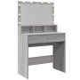 Tocador con luces LED color gris Sonoma 80x41x134,5 cm by , Bedroom Dressers - Ref: Foro24-848190, Price: 139,82 €, Discount: %