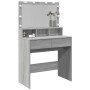 Tocador con luces LED color gris Sonoma 80x41x134,5 cm by , Bedroom Dressers - Ref: Foro24-848190, Price: 139,82 €, Discount: %