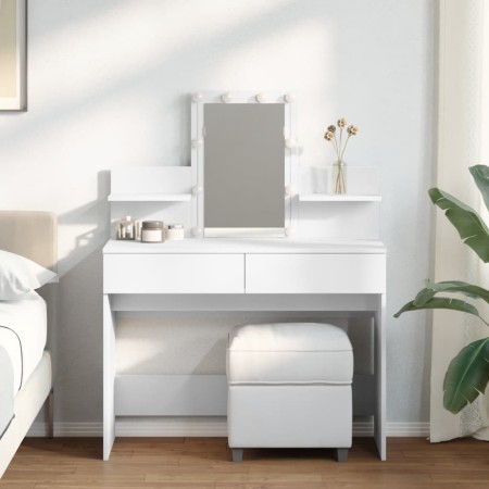 Tocador con luces LED blanco 100x40x130 cm by , Bedroom Dressers - Ref: Foro24-848199, Price: 138,44 €, Discount: %