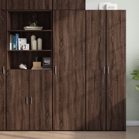 Aparador de madera de ingeniería marrón roble 50x42,5x185 cm by , Sideboards - Ref: Foro24-3281419, Price: 185,72 €, Discount: %